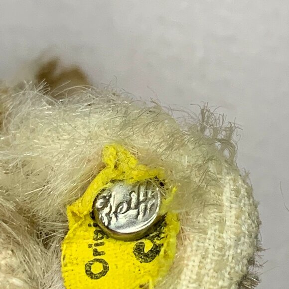 Vintage Steiff 1960s Tapsy Tabby Cat Kitten 7 Inch Brown Mohair Plush Toy - Picture 4 of 12